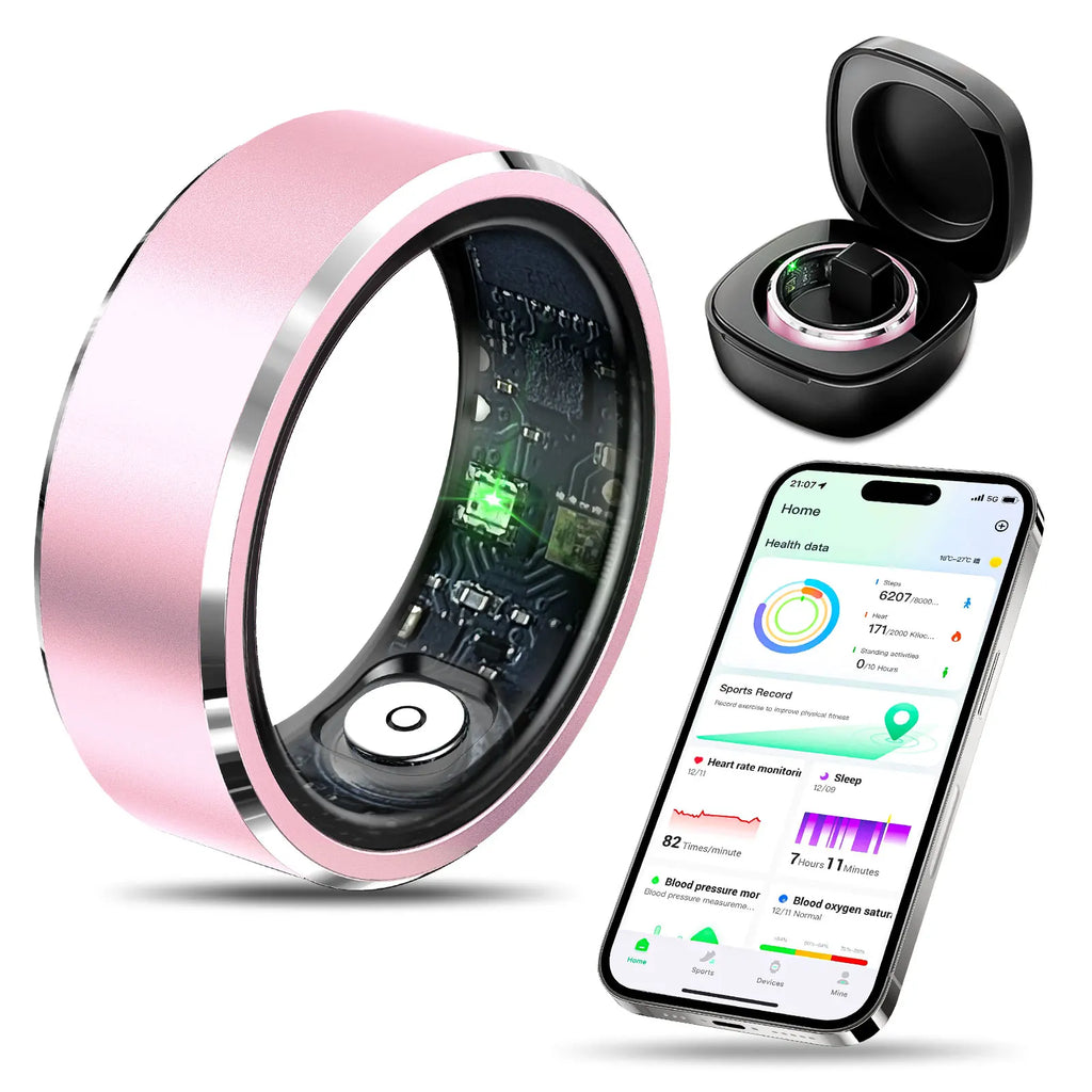 R5 Smart Ring - Health Monitor Blood Oxygen Heart Rate Tracker Multi-Sport Waterproof Bluetooth 5.1