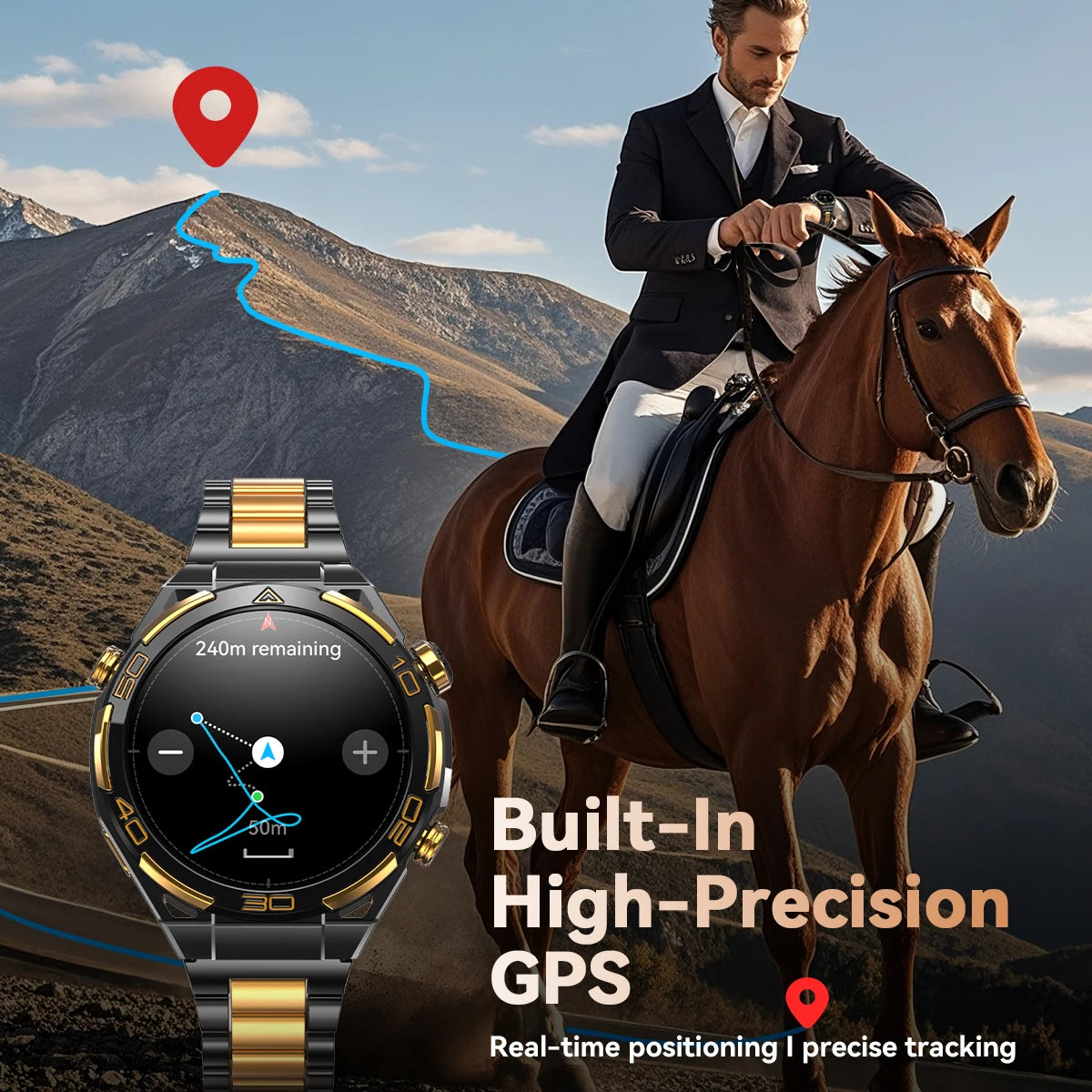 Blackview W90 Pro Outdoor Smart Watch - 1.43" AMOLED GPS 900mAh Battery Waterproof for Men