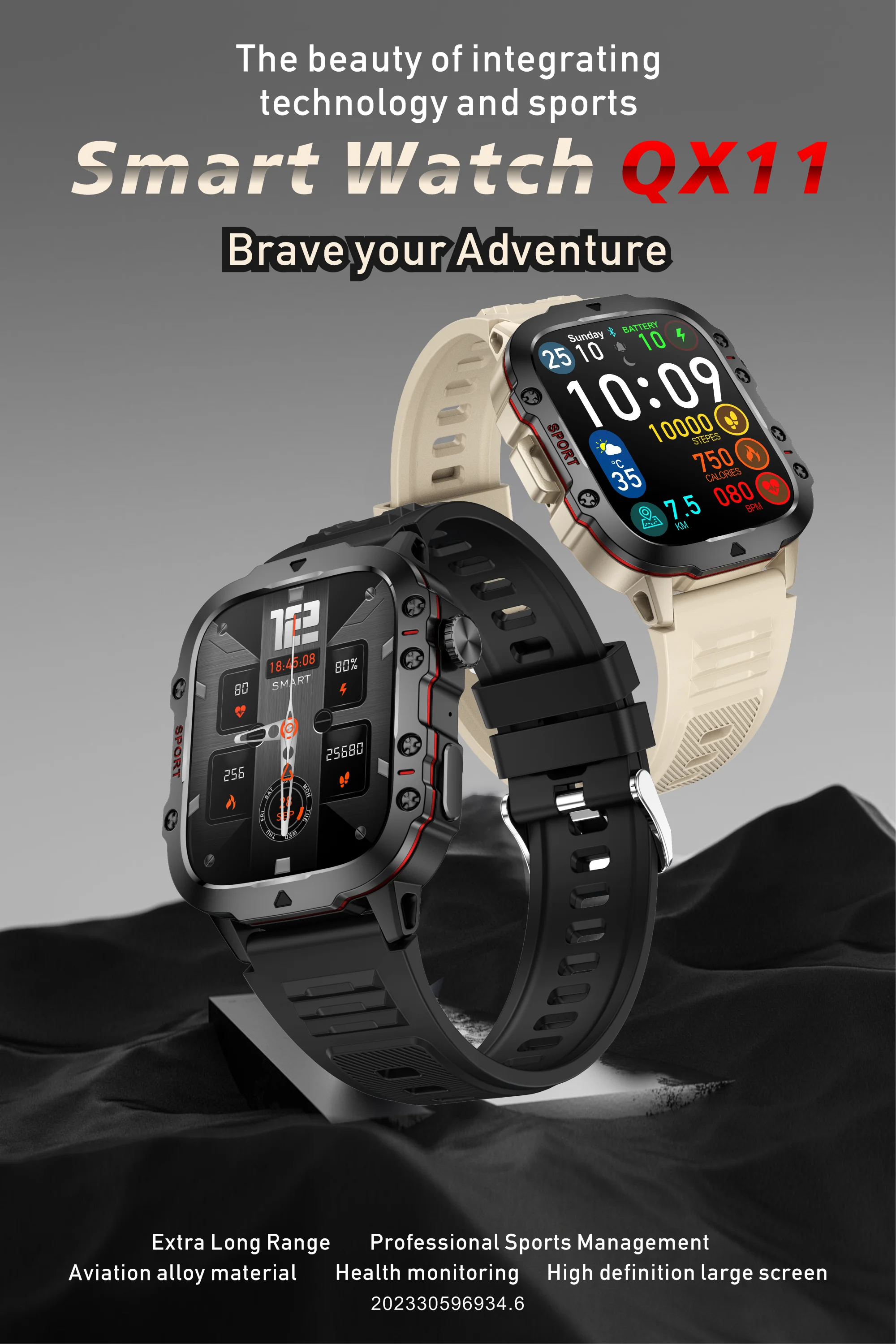 Rugged Military Smart Watch for Men - 2.01" Waterproof IP68 Bluetooth Calling Outdoor Fitness Tracker