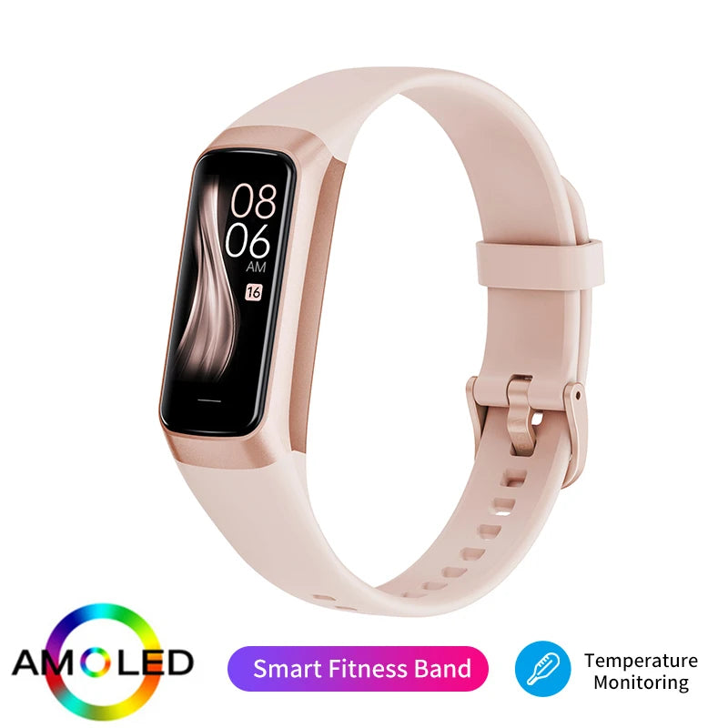 AMOLED Sport Smart Watch 2025 - Fitness Tracker with Heart Rate & Blood Pressure Monitor