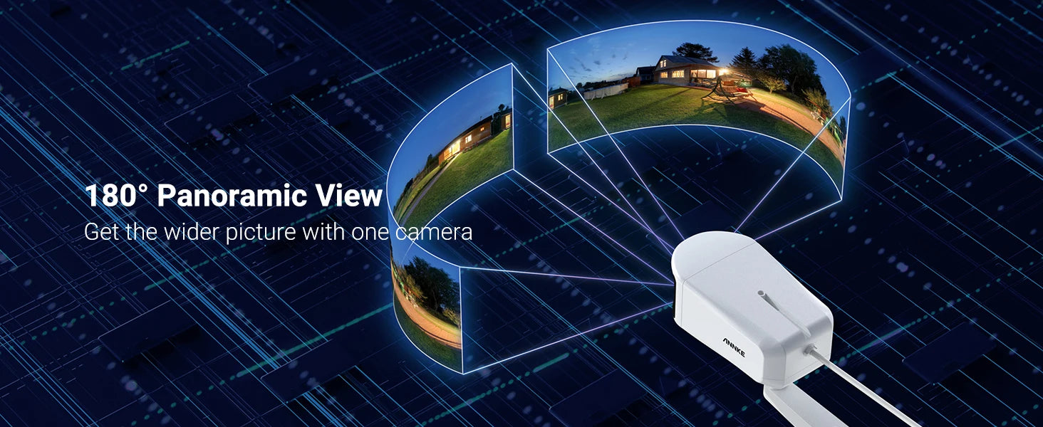 Device+ Smart Home 8MP Security Camera - 180° Dual Lens 4K AI Human Detection POE Outdoor IP Camera