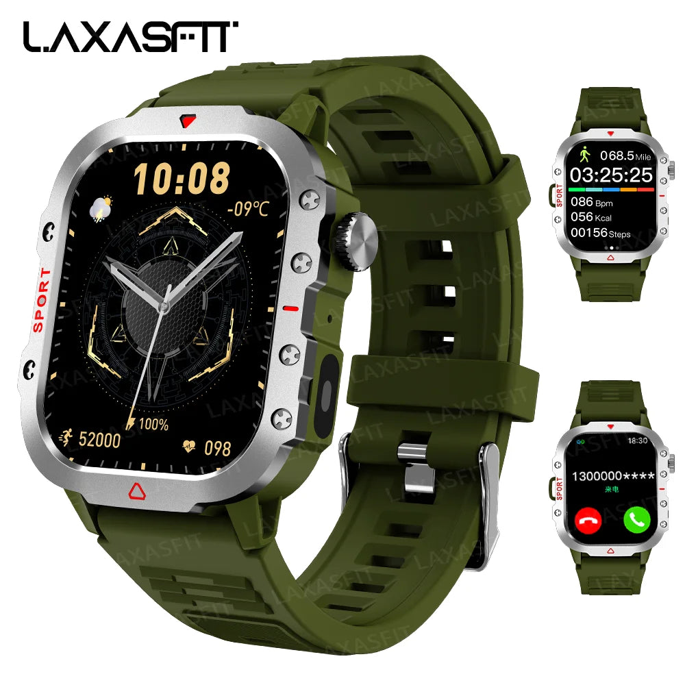 Device+ Men's Sports Smart Watch - 1.71" Blood Oxygen Monitor Bluetooth LED Flashlight Outdoor Fitness
