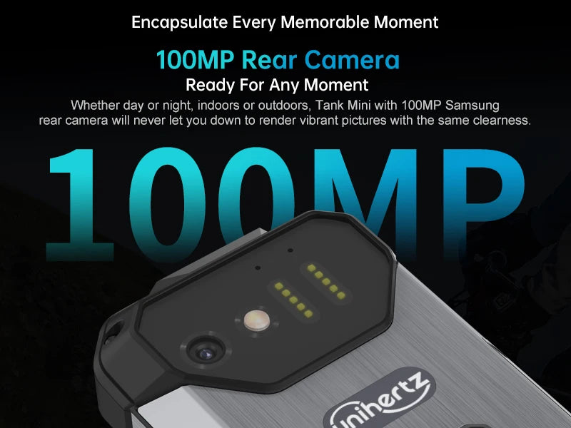 Device+ Tank Mini Rugged Smartphone 4.3 Inch 5800mAh Battery Android 13 Helio G99 Octa Core 100MP Cameras IP68 24GB 256GB