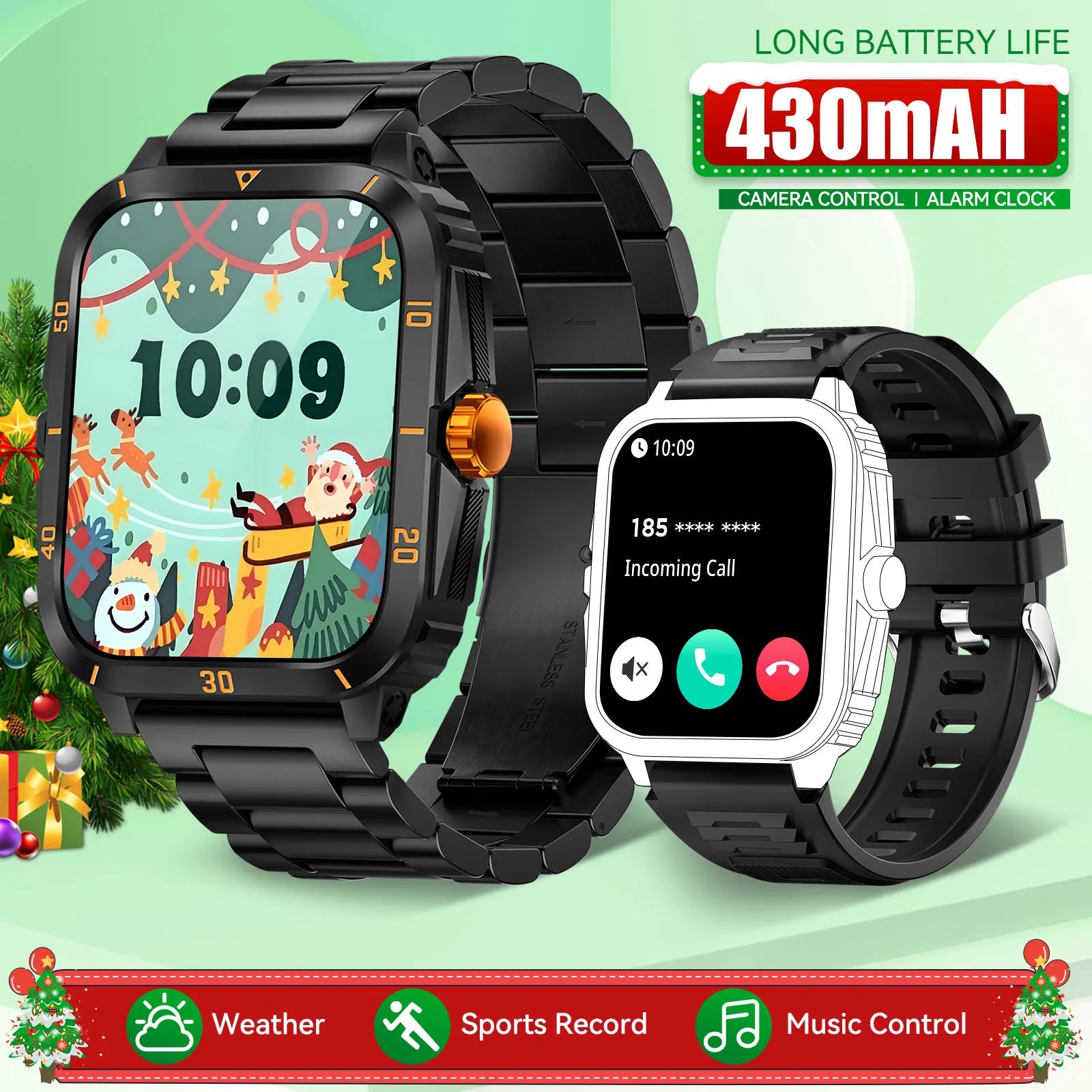 Device+ KT71 Military Grade Smart Watch - 3ATM Waterproof 100+ Sport Modes Blood Pressure Monitor