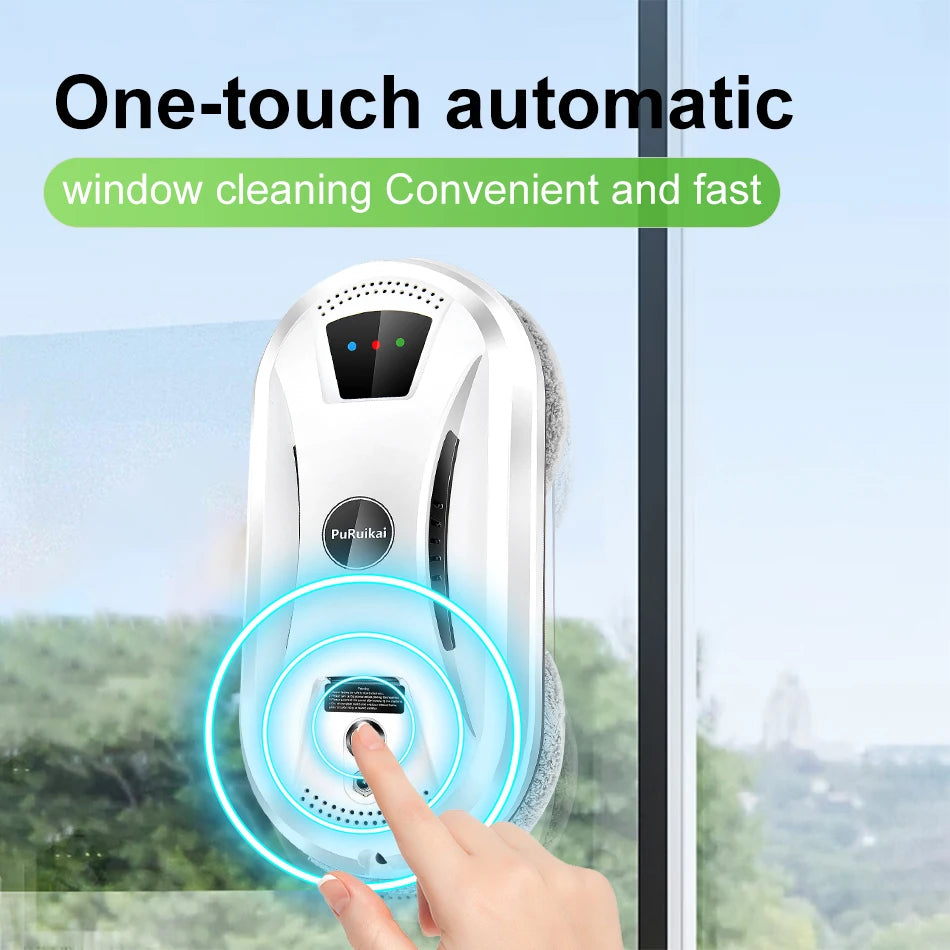 Device+ Ultra Thin Robot Vacuum Cleaner Electric Window Cleaner with Remote Control for Home Glass Cleaning N361 Model