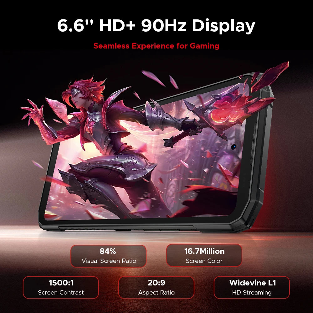 Device+ Blade20 pro Rugged Smartphone 6.6'' Screen 11800mAh Battery 6GB RAM 256GB Storage 50MP Dual Camera Android 15 NFC Certified