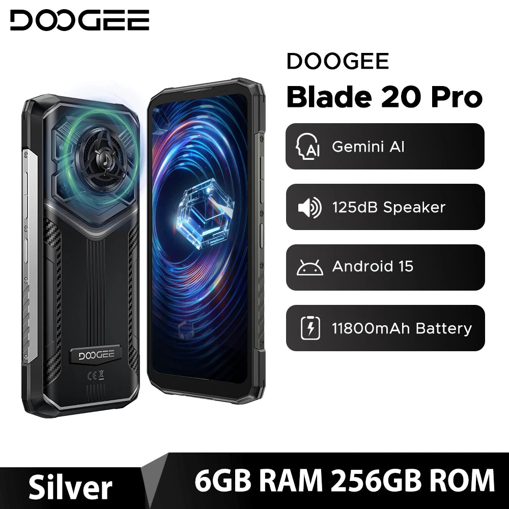 Device+ Blade20 pro Rugged Smartphone 6.6'' Screen 11800mAh Battery 6GB RAM 256GB Storage 50MP Dual Camera Android 15 NFC Certified