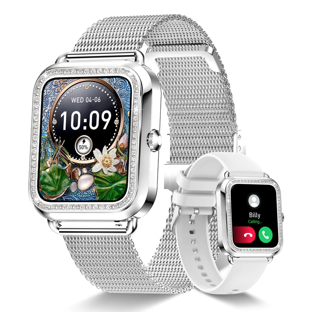 Women's Fashion Smartwatch - AI Voice Assistant with Fitness Tracking for iPhone & Android