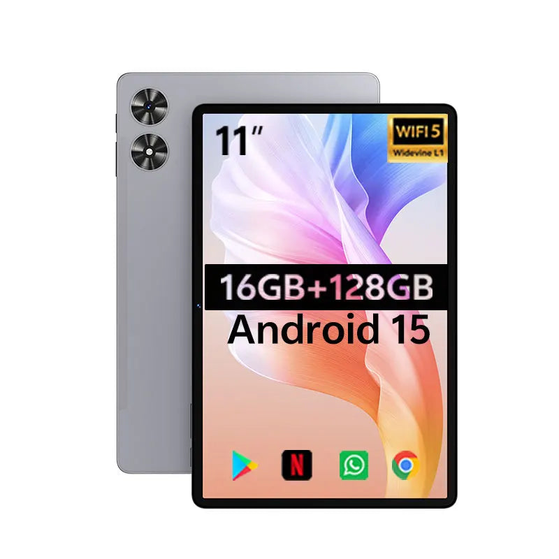 Device+ 11-inch Android Tablet 16GB RAM 128GB ROM Octa-Core T606 8000mAh Type-C Widevine L1 Dual Camera WiFi Capacitive Touch Screen