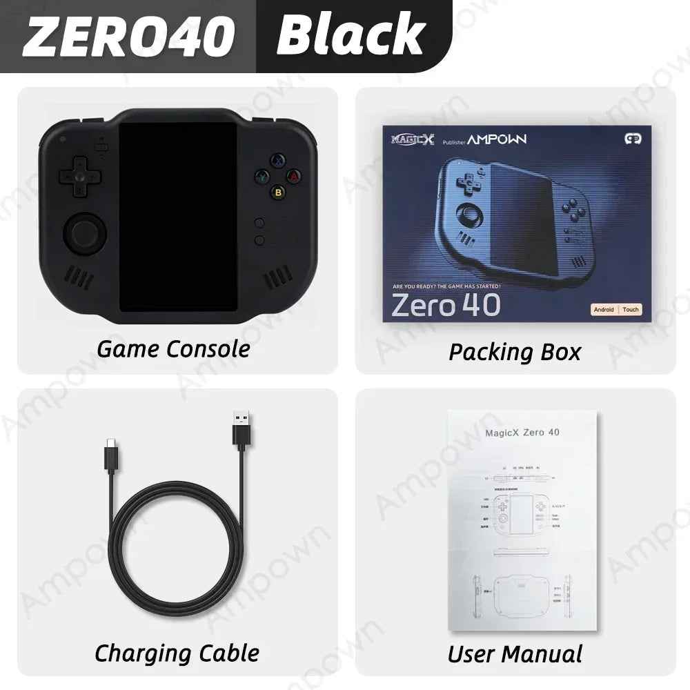 Device+ ZERO 40 Android Handheld Game Console - 4" Multi-Touch Screen WiFi Expandable to 512GB
