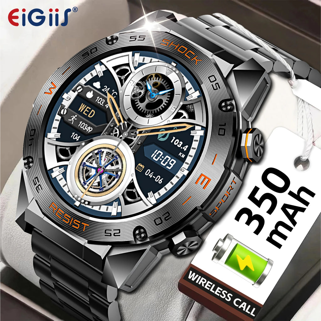 Device+ Military Tactical Smartwatch - 1.46" Fitness Tracker with Multiple Sports Modes Heart Rate SpO2