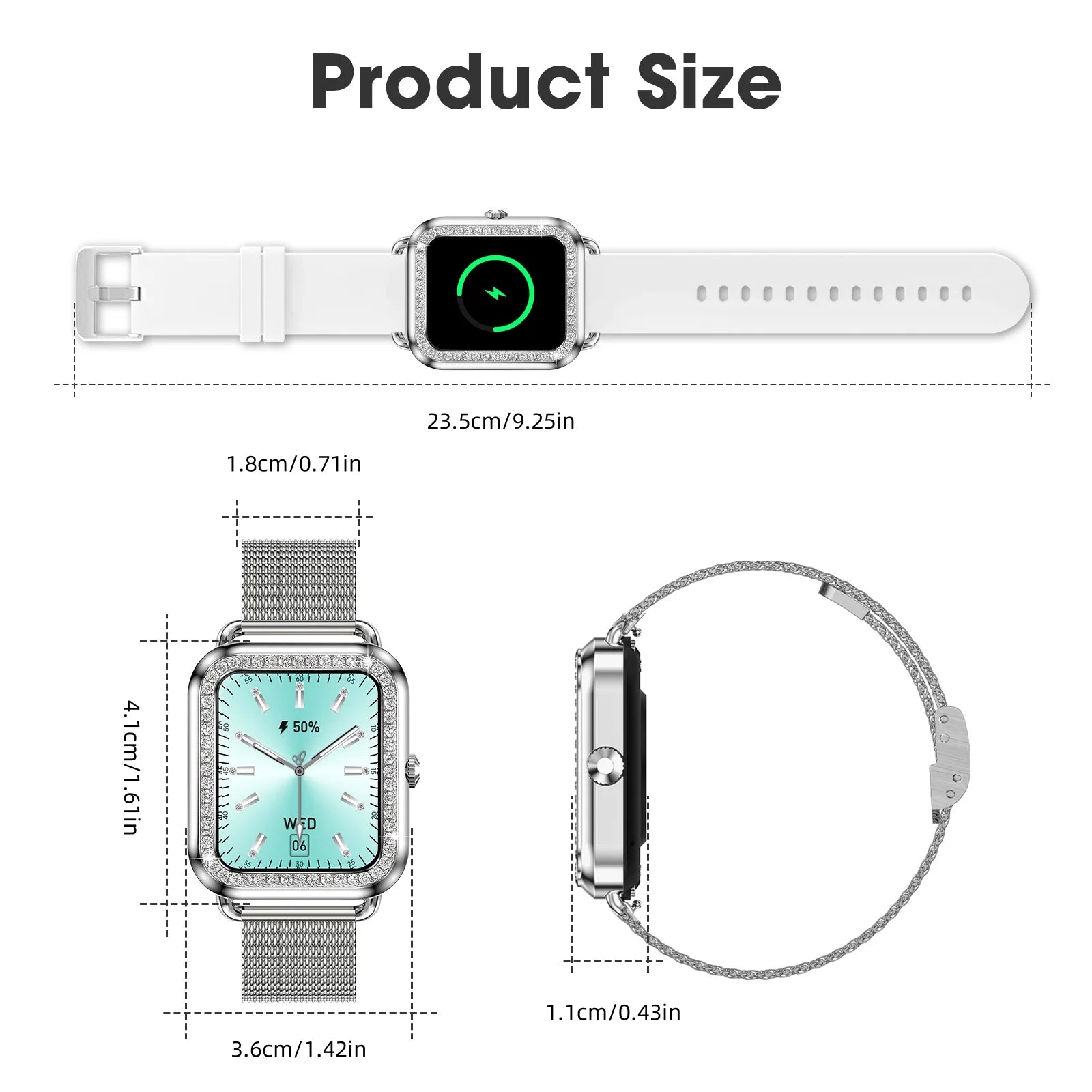 Women's Fashion Smartwatch - AI Voice Assistant with Fitness Tracking for iPhone & Android