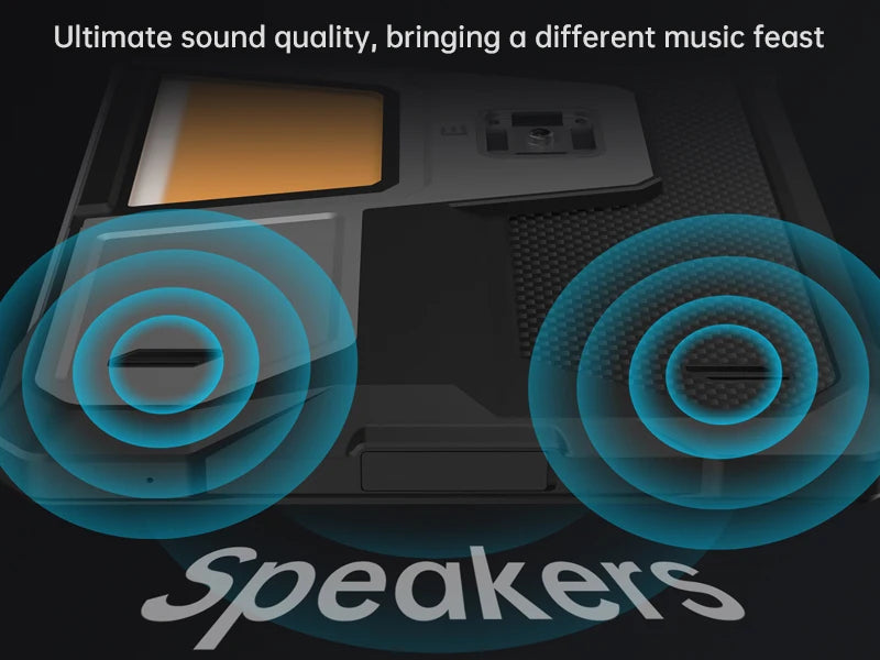 Rugged Projector Tablet - 10.95" 120Hz Android 14 with Built-in Projector & 21000mAh Battery