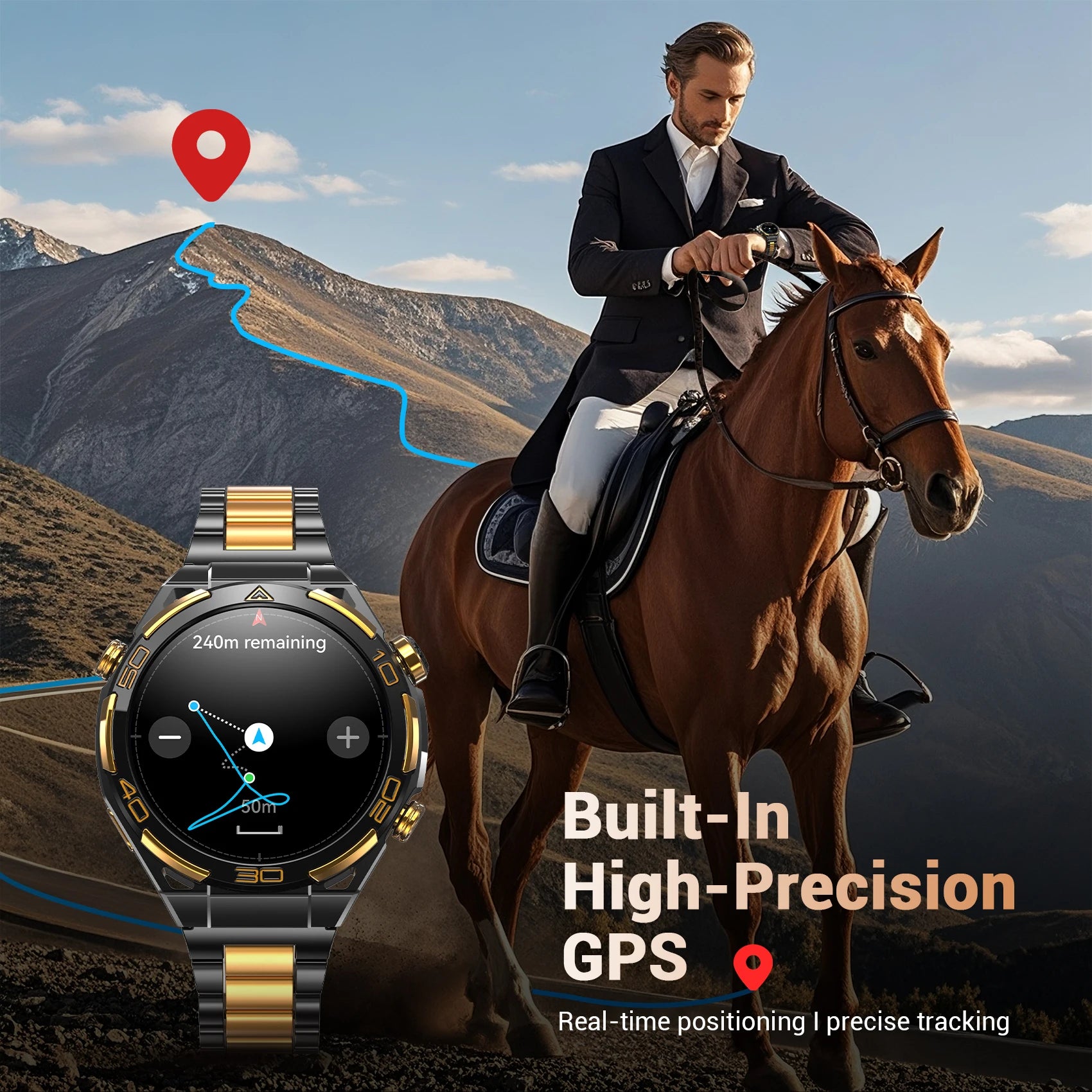 Blackview W90 Pro Outdoor Smart Watch - 1.43" AMOLED GPS 900mAh Battery Waterproof for Men