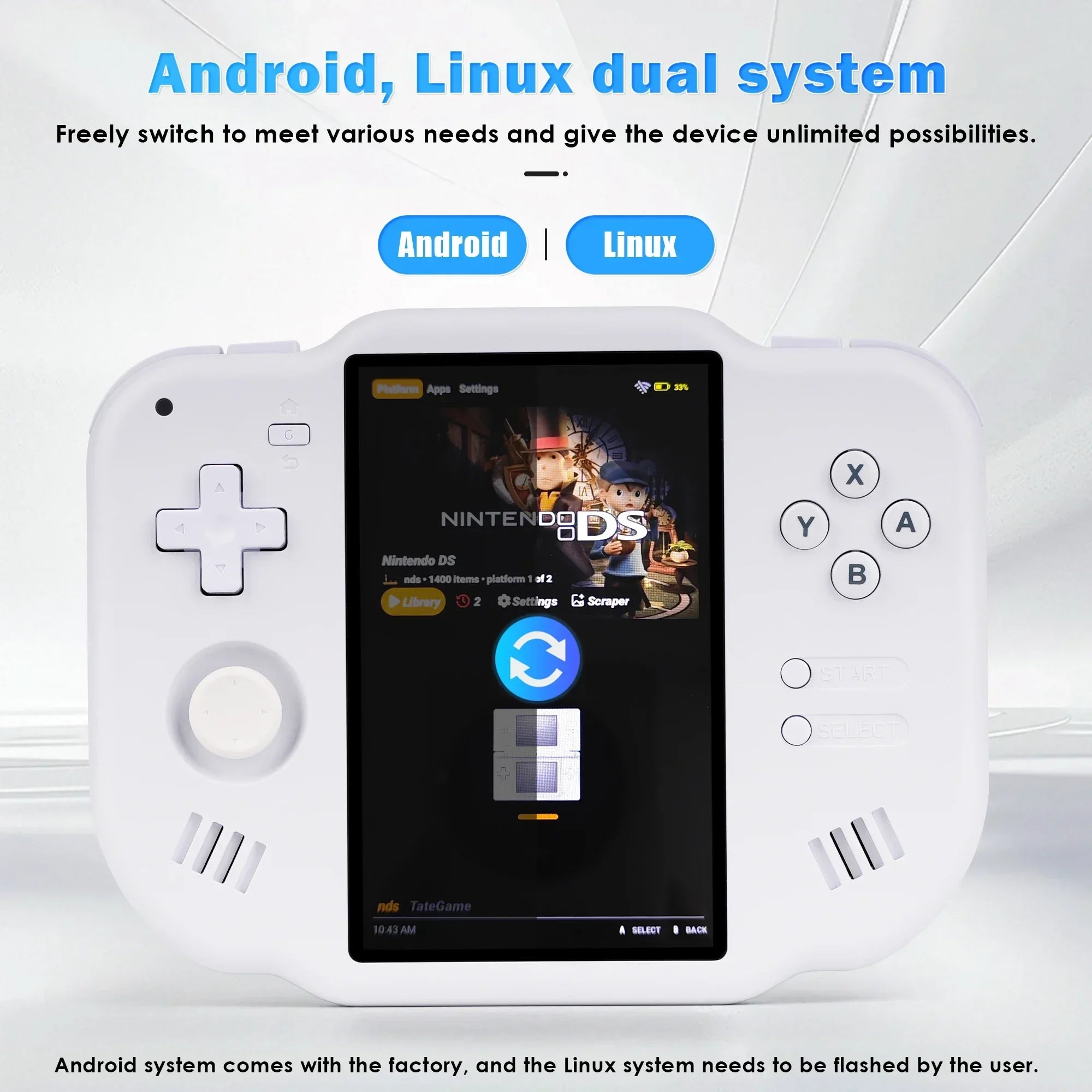 Device+ ZERO 40 Android Handheld Game Console - 4" Multi-Touch Screen WiFi Expandable to 512GB