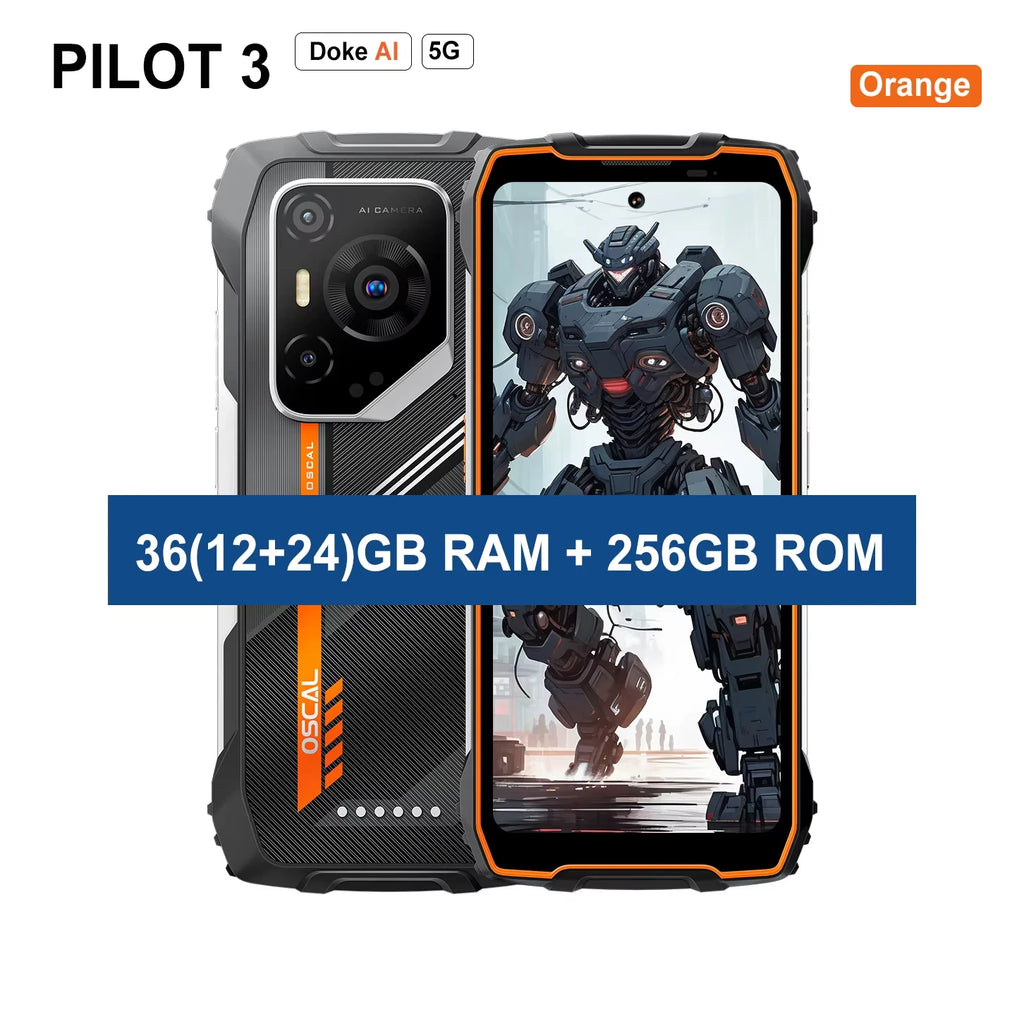 Device+ PILOT 3 Rugged 5G Smartphone - 12GB RAM 256GB 120Hz Display Android Dual SIM