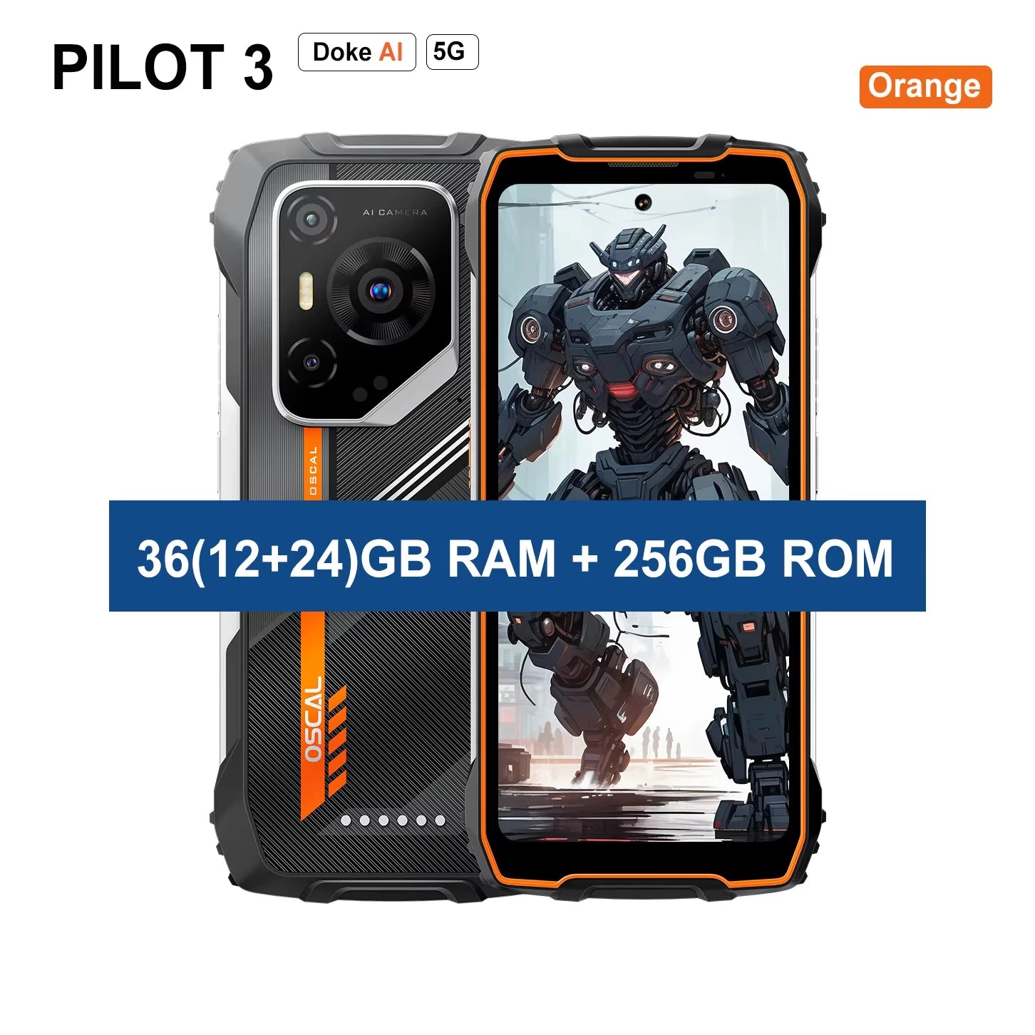 Device+ PILOT 3 Rugged 5G Smartphone - 12GB RAM 256GB 120Hz Display Android Dual SIM