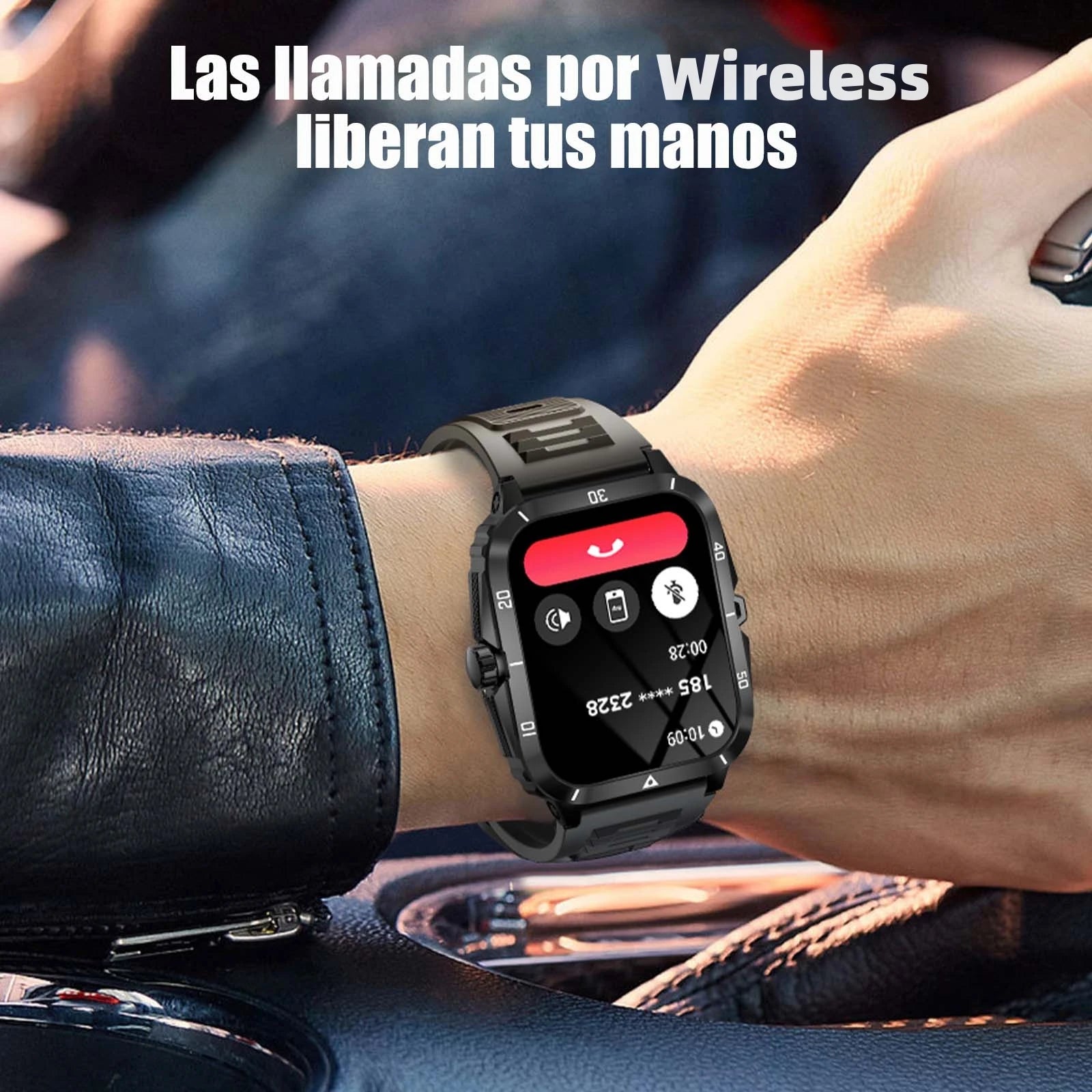 Device+ KT71 Military Grade Smart Watch - 3ATM Waterproof 100+ Sport Modes Blood Pressure Monitor