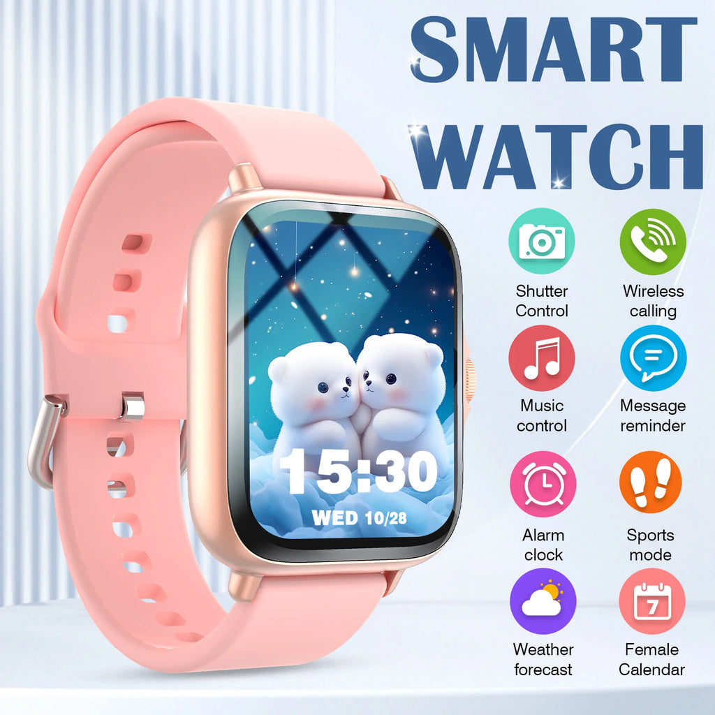 Device+ Ultra-Thin Smartwatch with Call Function Message Notifications Compatible with Android iPhone Neutral Gift Smart Watch