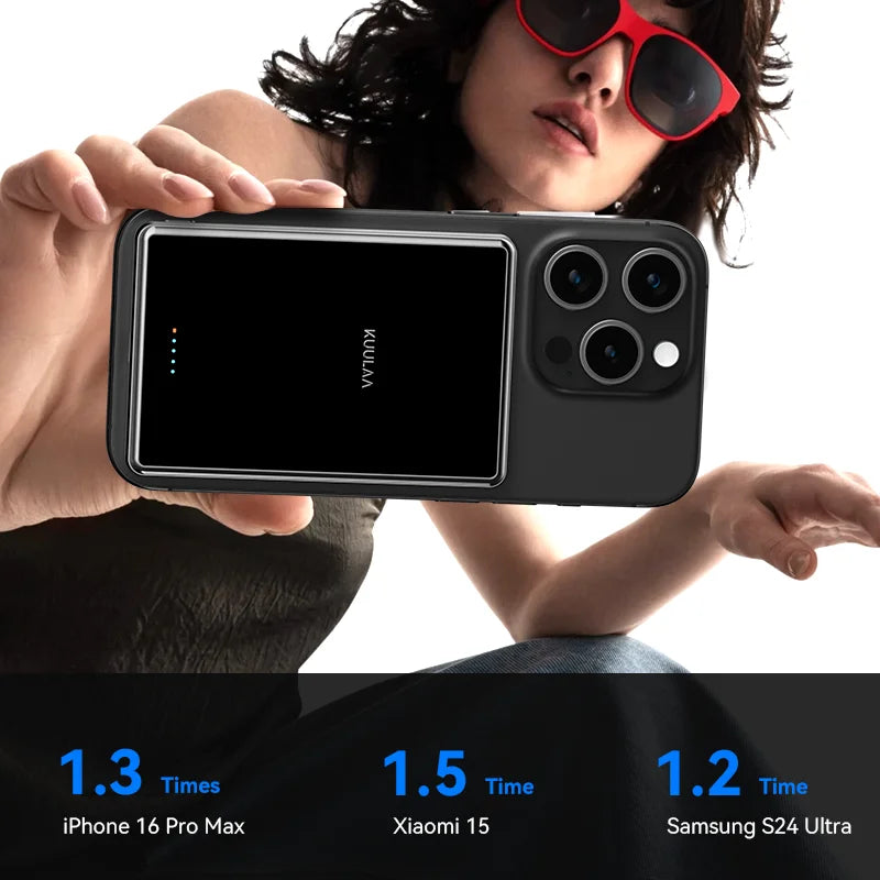 Device+ Slim 10000mAh Magnetic Power Bank - PD20W Wireless Charging for iPhone 16 15 14 Pro Max