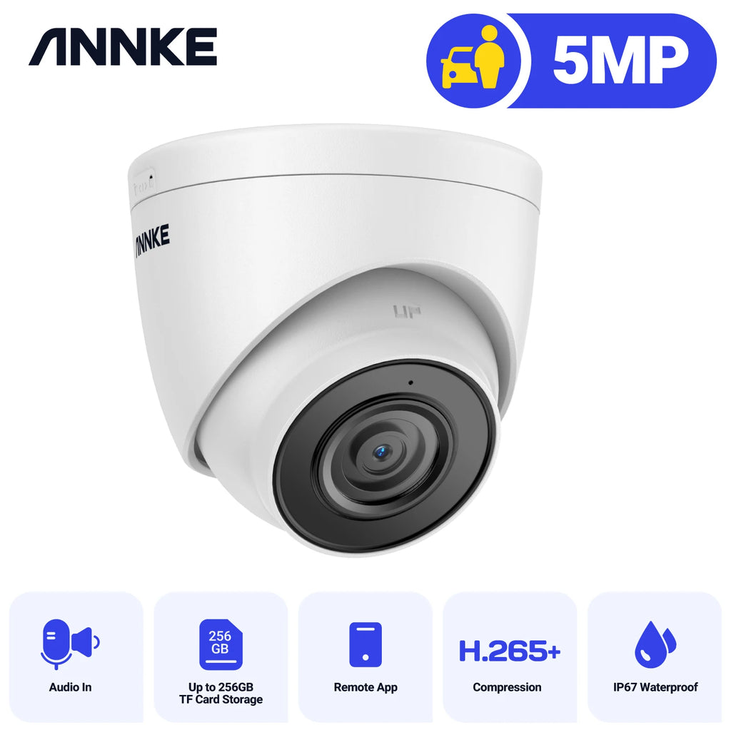 5MP POE Security Camera - Indoor Outdoor with Audio Night Vision Smart Home CCTV