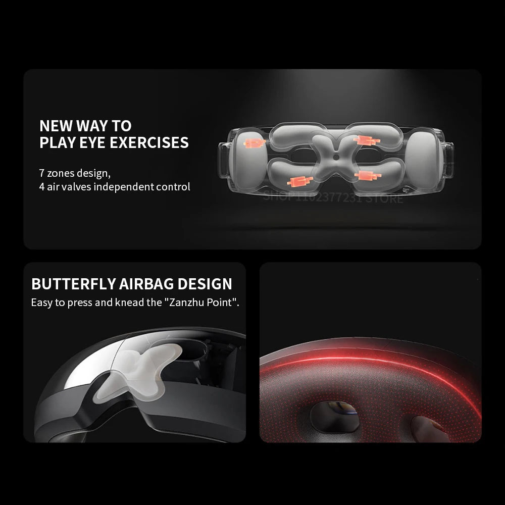 Xiaomi Mijia Smart Eye Massager - Foldable Eye Care Glasses with App Control & Heat Therapy
