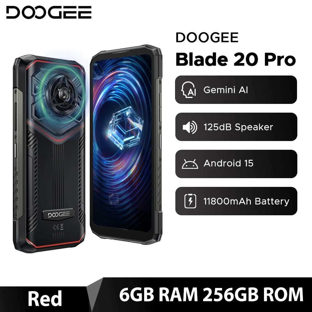 Device+ Blade20 pro Rugged Smartphone 6.6'' Screen 11800mAh Battery 6GB RAM 256GB Storage 50MP Dual Camera Android 15 NFC Certified