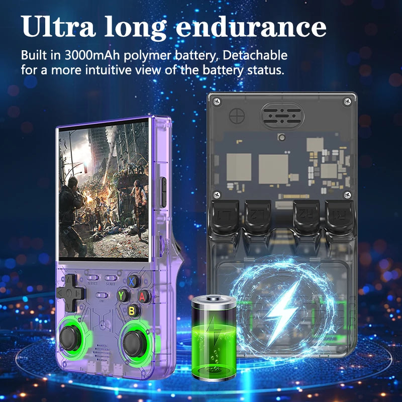 Device+ R36S Ultra Retro Handheld Game Console - 16000+ Games RGB Lighting 4.0" IPS Screen