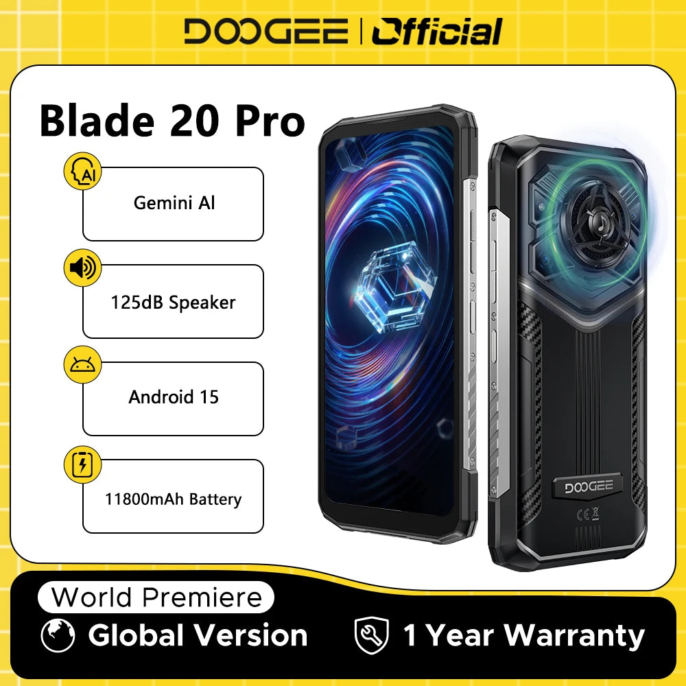 Device+ Blade20 pro Rugged Smartphone 6.6'' Screen 11800mAh Battery 6GB RAM 256GB Storage 50MP Dual Camera Android 15 NFC Certified