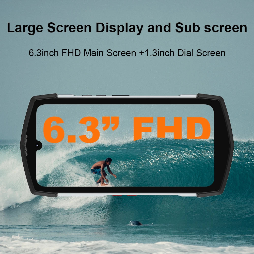 Tick Tock 5G Rugged Smartphone - Android 12 8GB RAM 48MP Dual Camera 6000mAh IP68 Waterproof