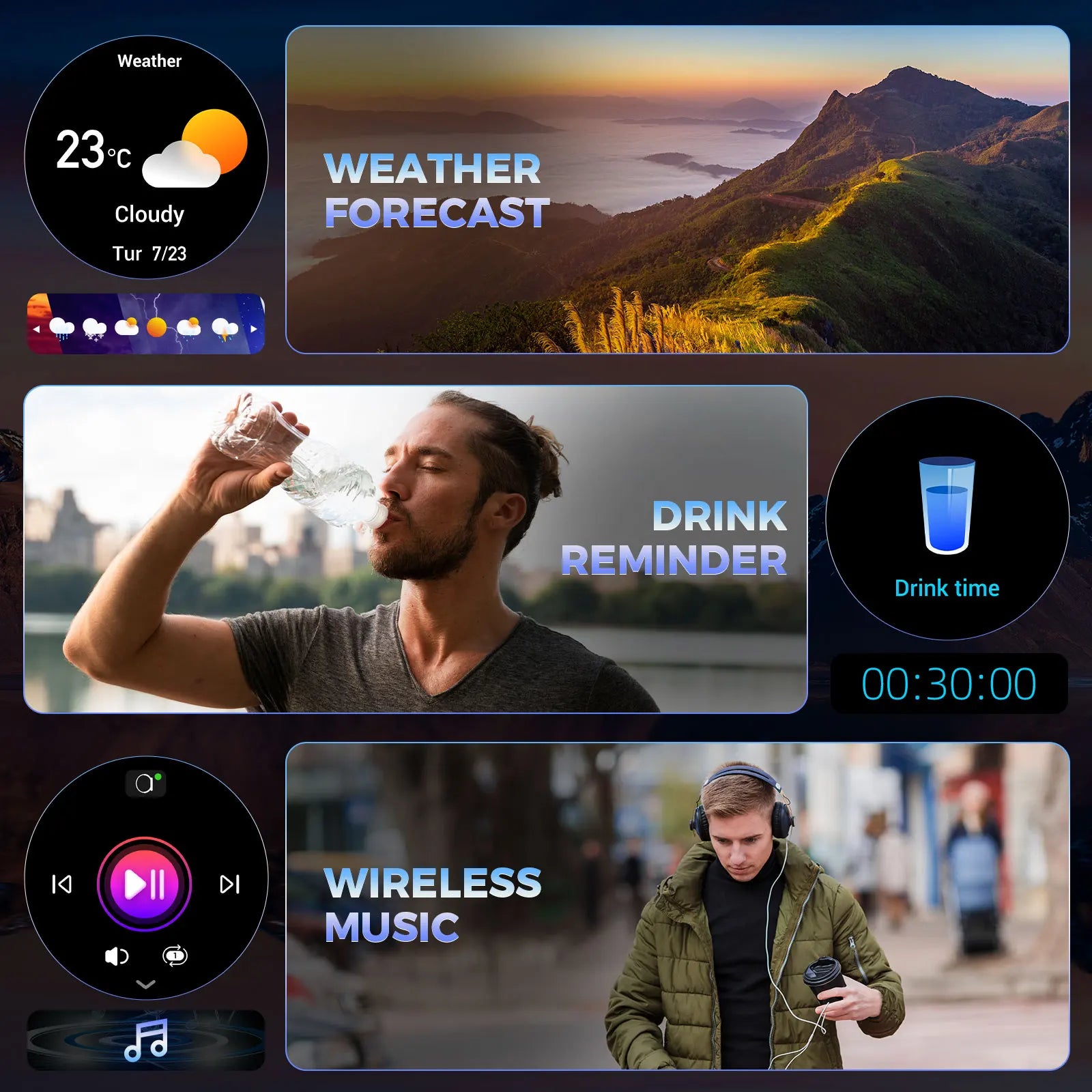 Device+ Military Tactical Smartwatch - 1.46" Fitness Tracker with Multiple Sports Modes Heart Rate SpO2