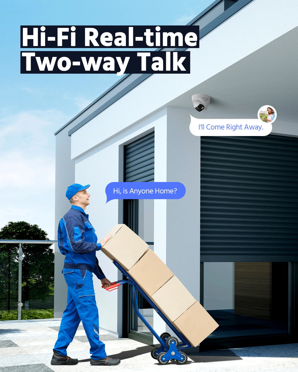 Device+ Smart Home 8MP Security Camera - 180° Dual Lens 4K AI Human Detection POE Outdoor IP Camera