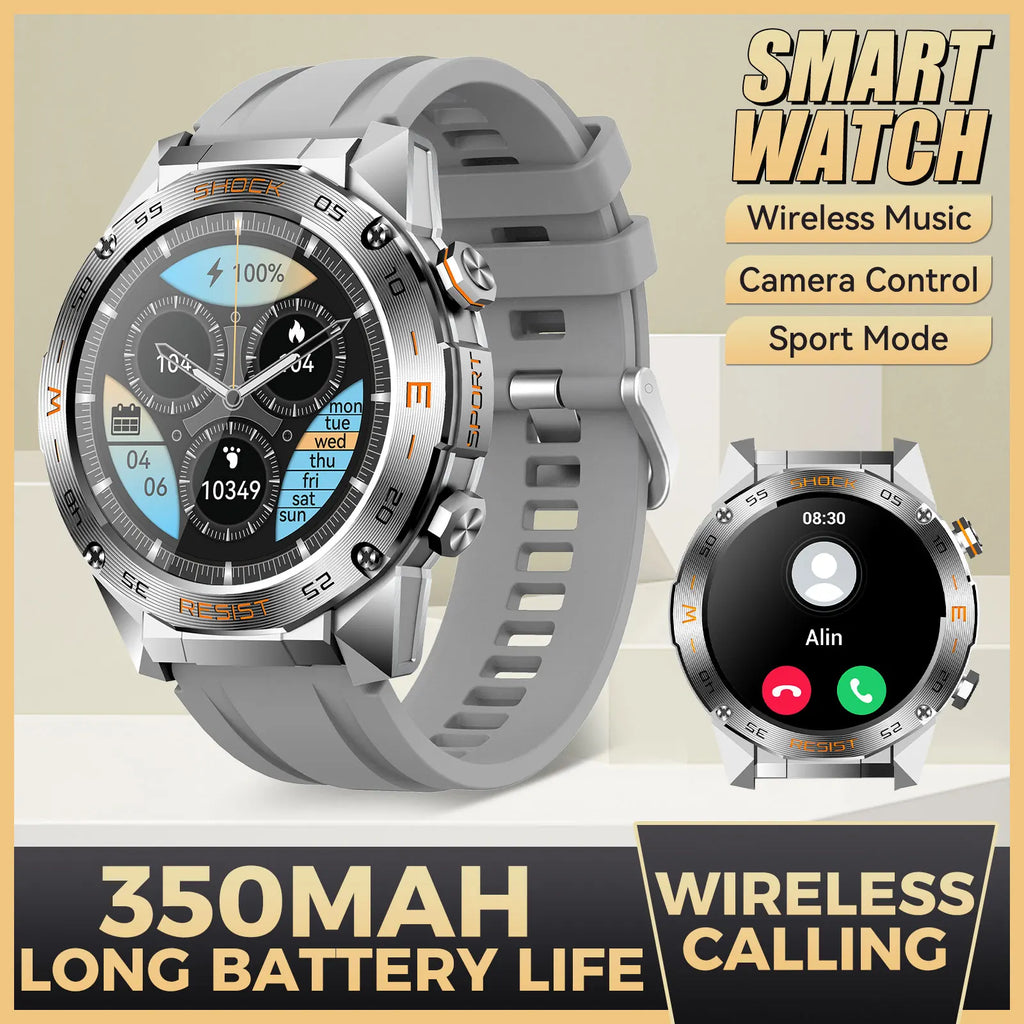 Device+ Military Tactical Smartwatch - 1.46" Fitness Tracker with Multiple Sports Modes Heart Rate SpO2