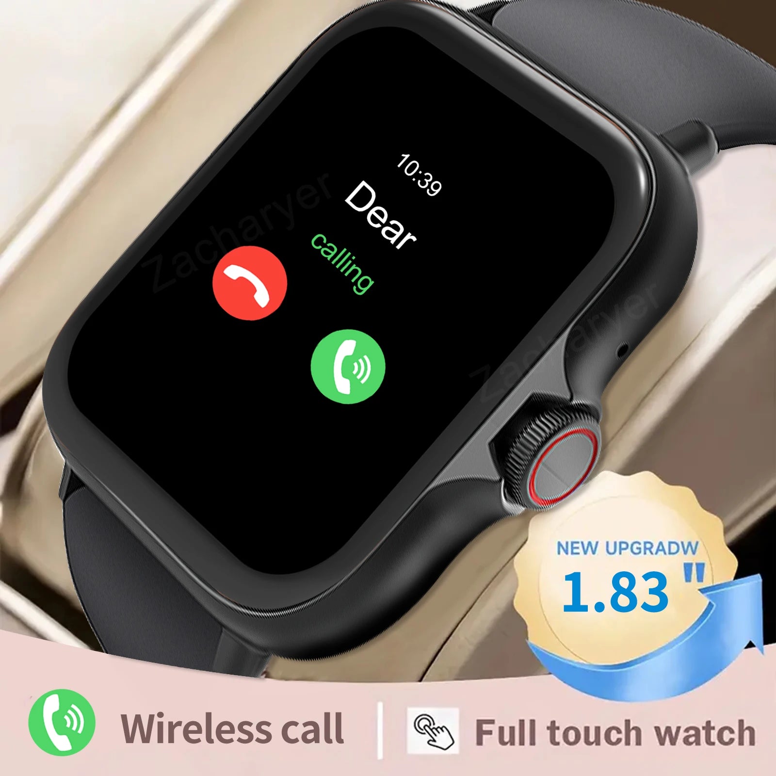 Device+ Ultra-Thin Smartwatch with Call Function Message Notifications Compatible with Android iPhone Neutral Gift Smart Watch