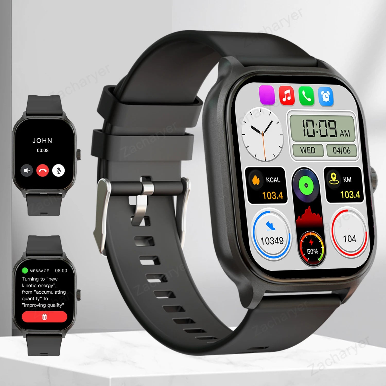 Multi-Sport Smart Watch - Wireless Calling Activity Tracker for iPhone & Android