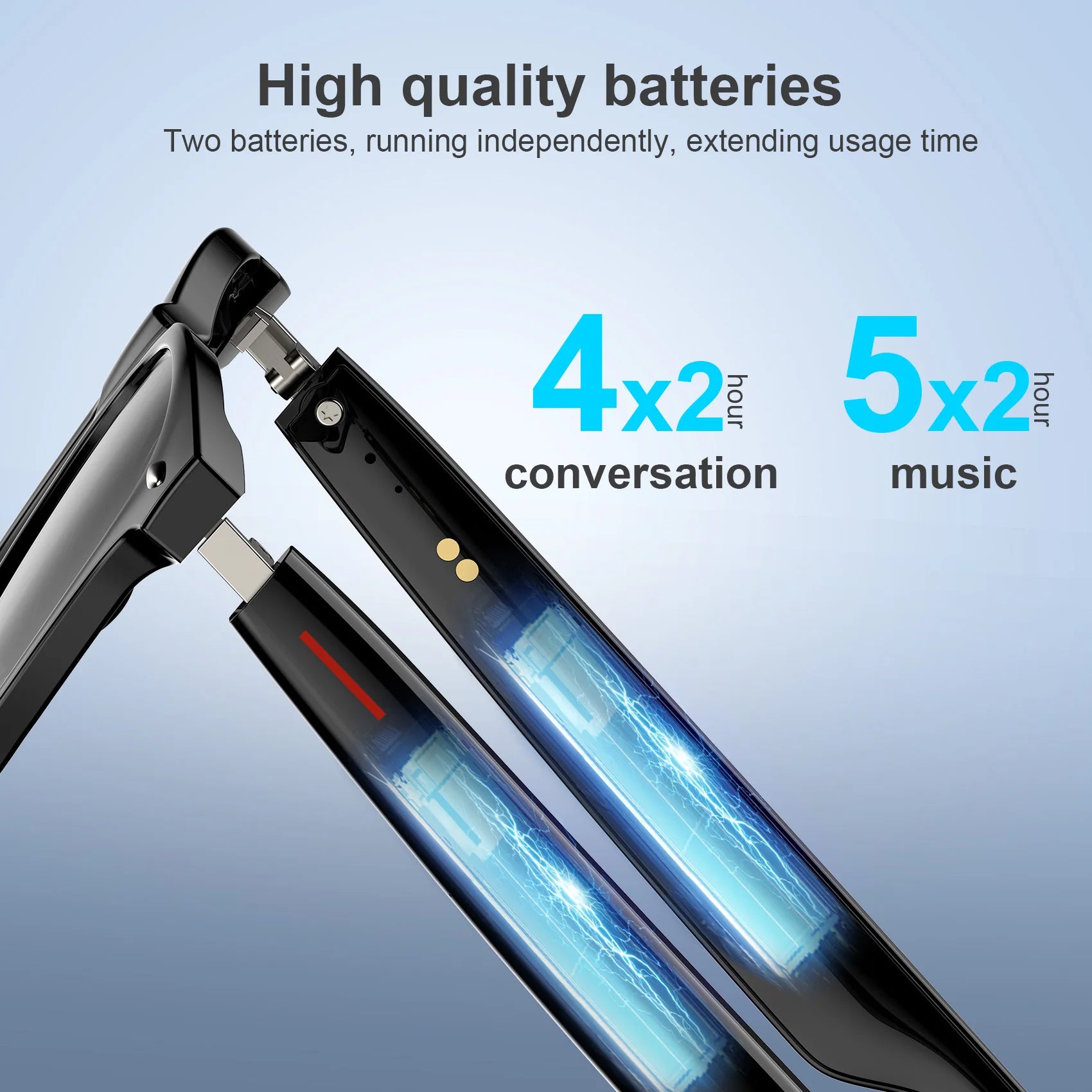 Device+ E13 Smart Glasses Anti-Blue Light Bluetooth Wireless Call Voice Assistant Touch Control Mic Speaker for Smart Device