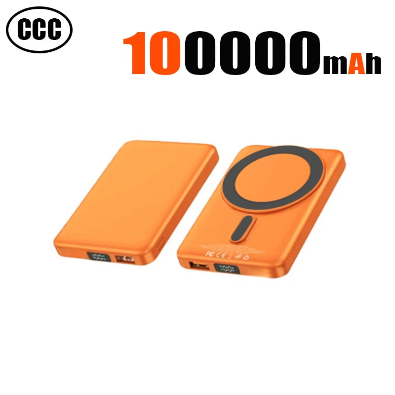 Device+ 100000mAh Magnetic Wireless Power Bank - Fast Charging for iPhone Samsung Xiaomi MagSafe