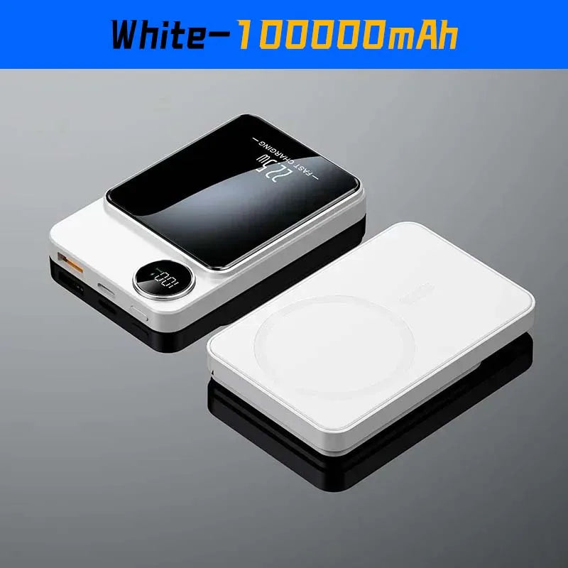 Device+ 100000mAh Fast Wireless Power Bank - 22.5W MagSafe Compatible for iPhone Xiaomi Samsung