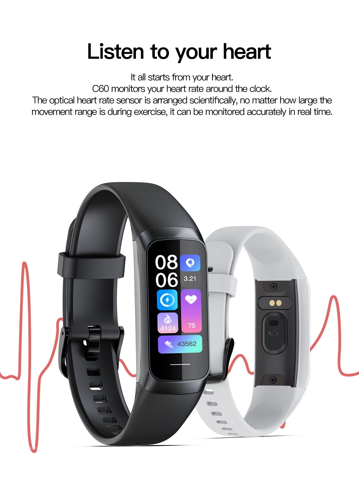 AMOLED Sport Smart Watch 2025 - Fitness Tracker with Heart Rate & Blood Pressure Monitor