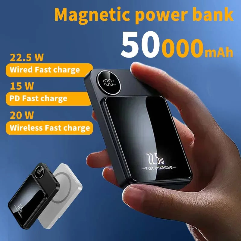 Device+ 100000mAh Fast Wireless Power Bank - 22.5W MagSafe Compatible for iPhone Xiaomi Samsung