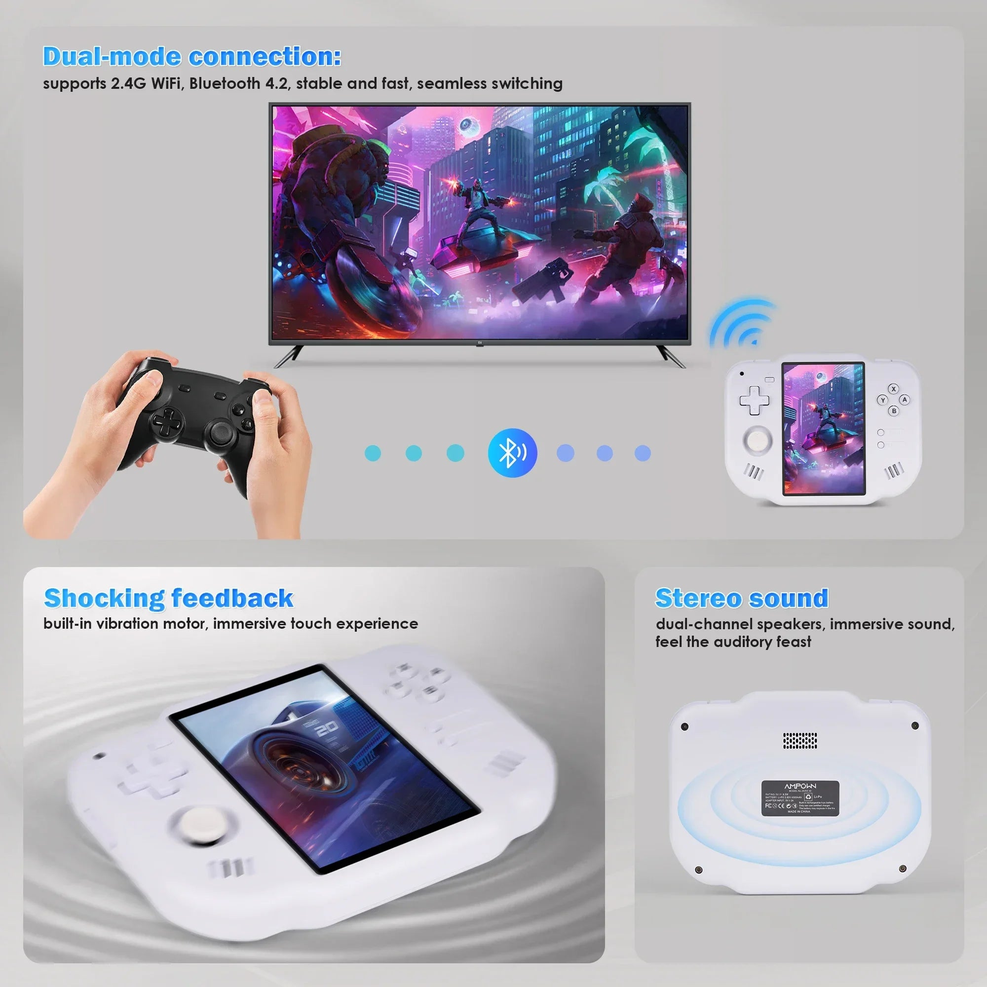 Device+ ZERO 40 Android Handheld Game Console - 4" Multi-Touch Screen WiFi Expandable to 512GB