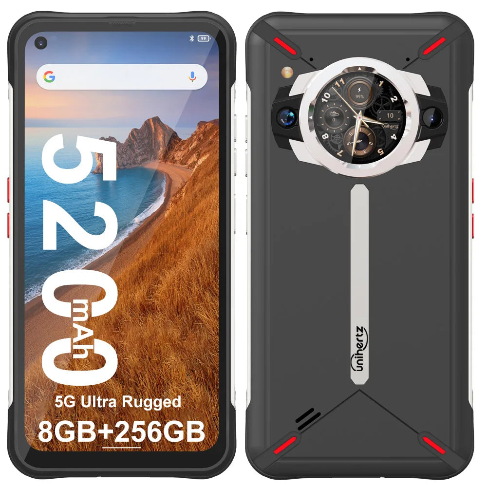 Ticktock S Rugged 5G Smartphone - 8GB RAM 256GB Storage 64MP Camera 30W Fast Charging Dimensity 700