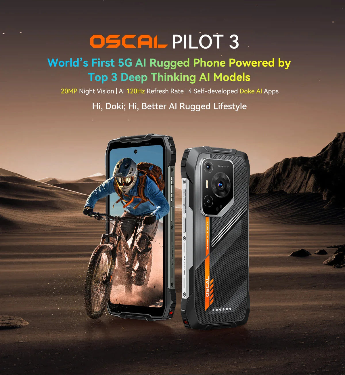Device+ PILOT 3 Rugged 5G Smartphone - 12GB RAM 256GB 120Hz Display Android Dual SIM