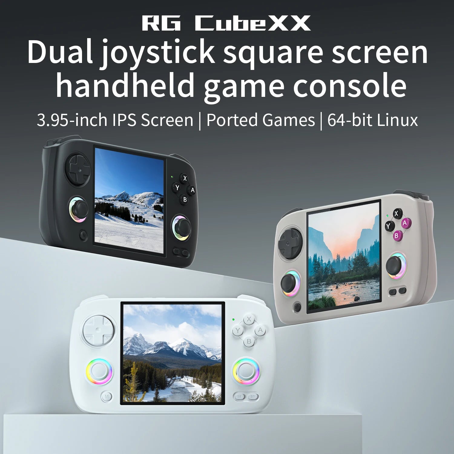 Device+ RG CubeXX Retro Handheld Game Console - 3.95" Screen 5056 Games Linux System HD Output