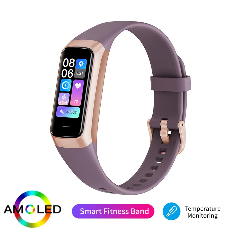 AMOLED Sport Smart Watch 2025 - Fitness Tracker with Heart Rate & Blood Pressure Monitor