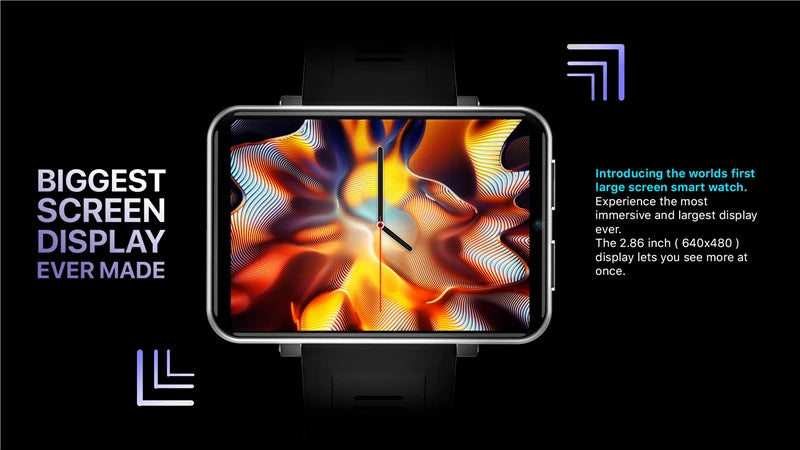 DM100 4G Smart Watch - 2.86" Android 7.1 with 3GB RAM 32GB Storage & 5MP Camera