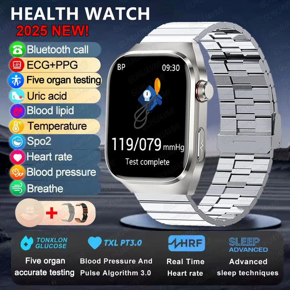 Men's Advanced Health Smart Watch 2025 - Bluetooth Call & Body Fat Analysis