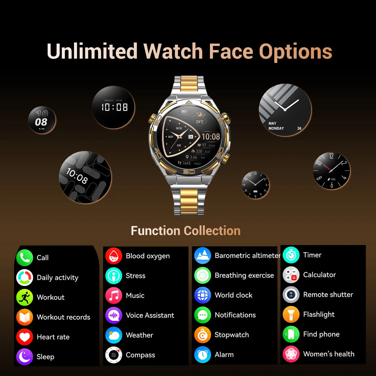 Blackview W90 Pro Outdoor Smart Watch - 1.43" AMOLED GPS 900mAh Battery Waterproof for Men