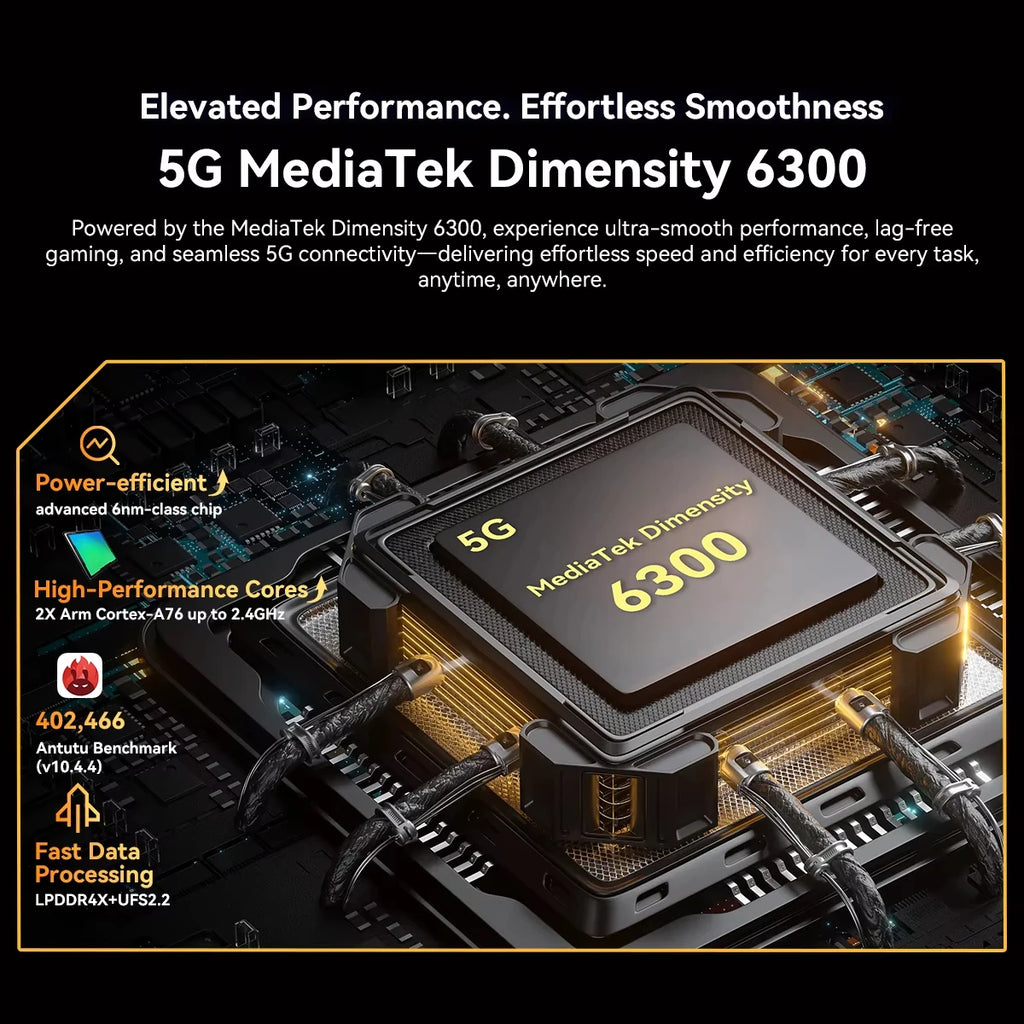 Device+ BL7000 5G Rugged Smartphone - 24GB RAM 256GB Android 15 120Hz Display Dual 50MP Camera