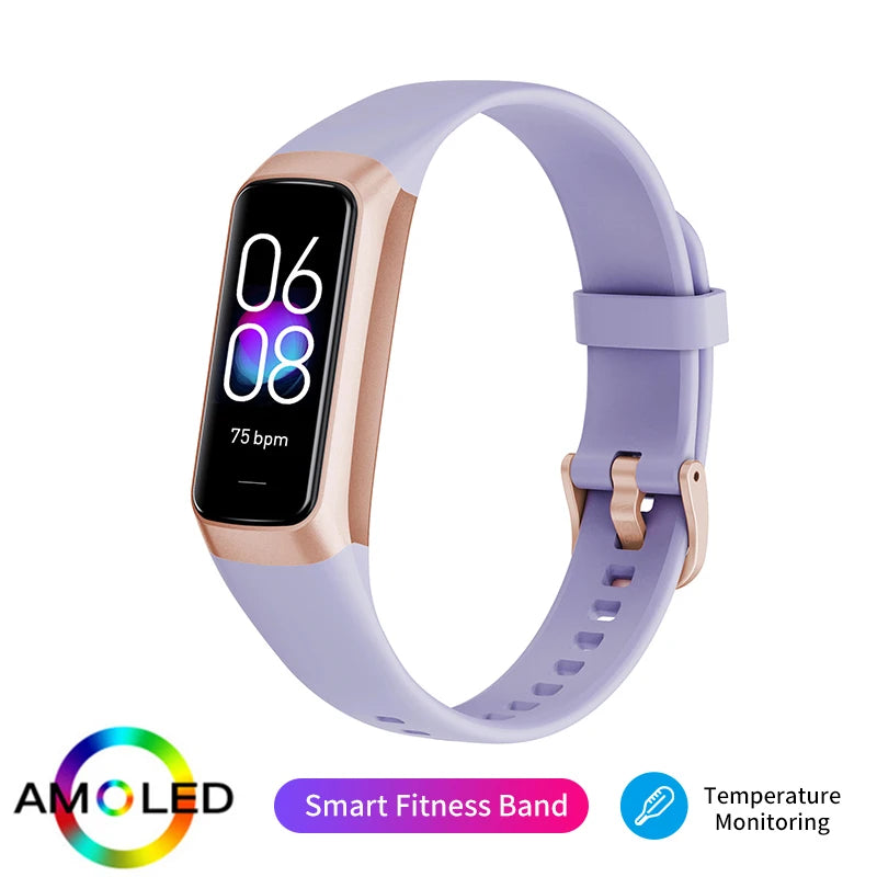 AMOLED Sport Smart Watch 2025 - Fitness Tracker with Heart Rate & Blood Pressure Monitor